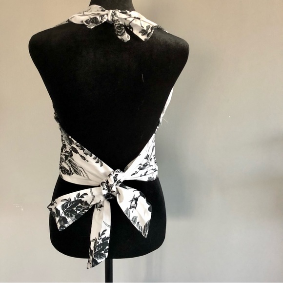 White House Black Market Floral Halter - Picture 2 of 5